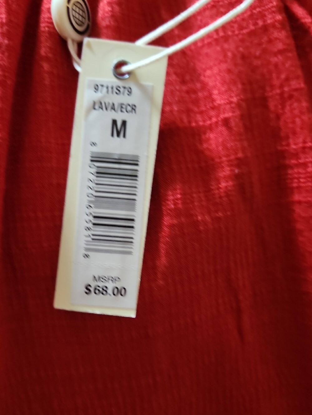 Off-Shoulder Rustic Red Women's Top - Picture 3 of 4